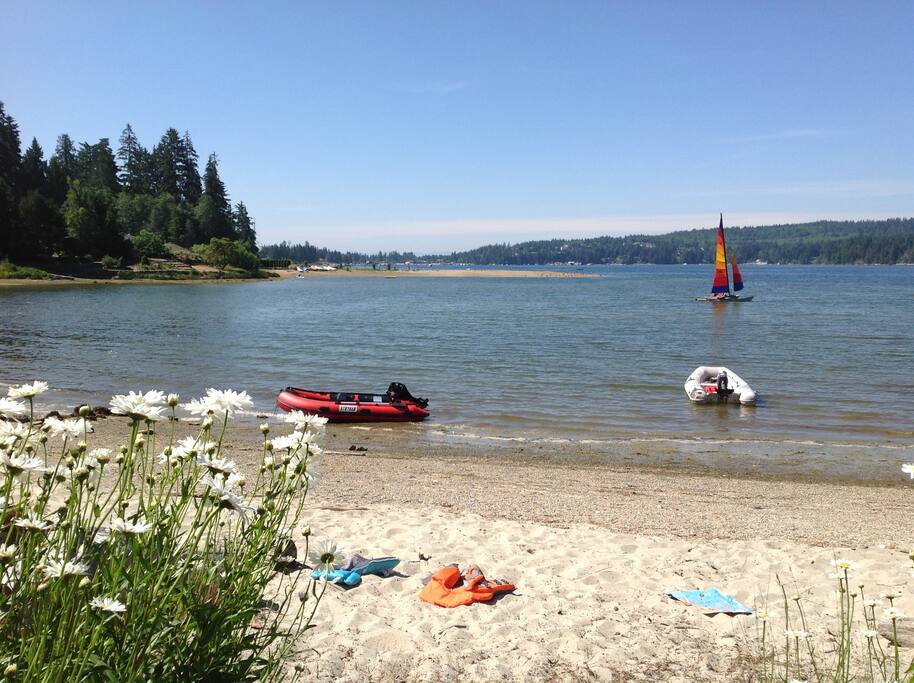 beach at back of house