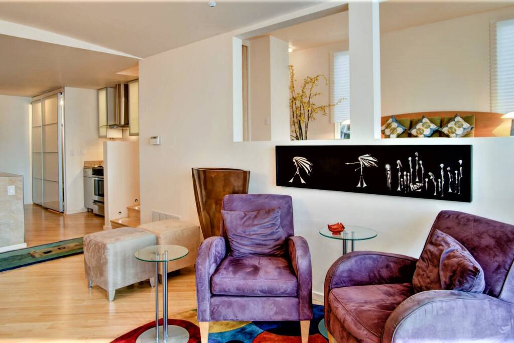 LIVING-ROOM : Looking toward Bedroom, Food-Preperation Area