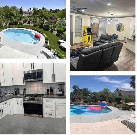 Urban Hip Retreat with heated pool &huge backyard