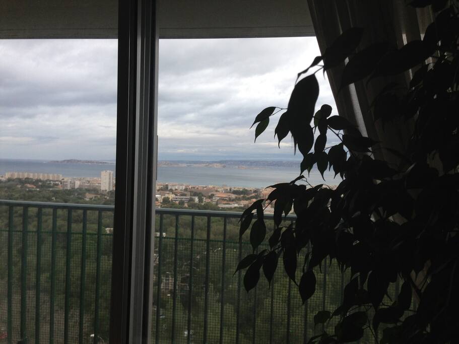 séjour balcon vue panoramique mer