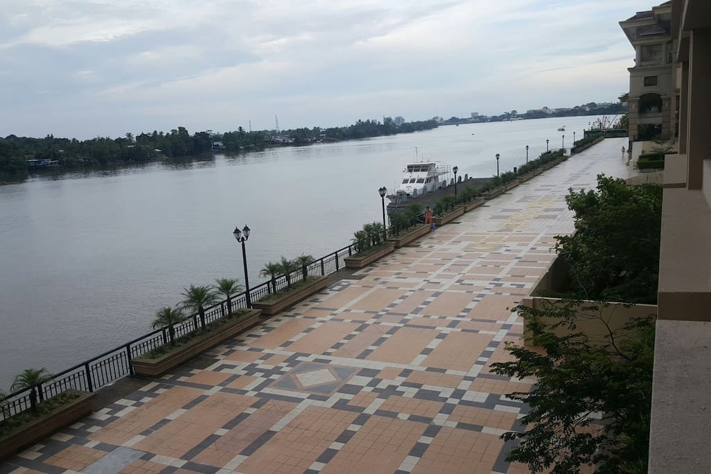 Sarawak river in front of the condominium