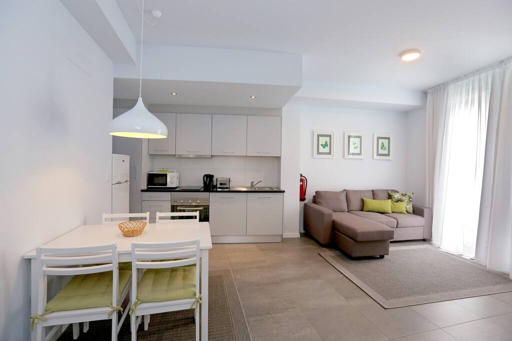 Sala de estar e Kitchenette