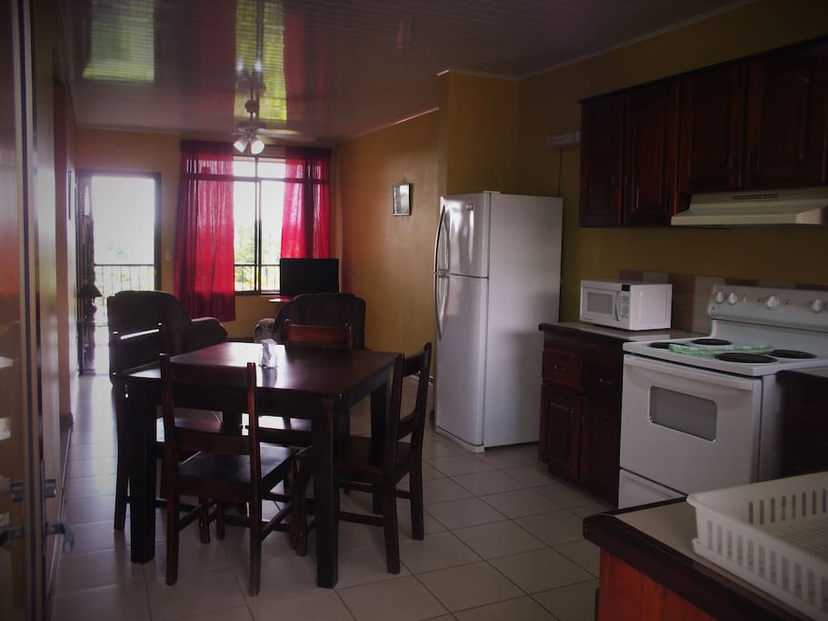 dinning room and fully equipped kitchen