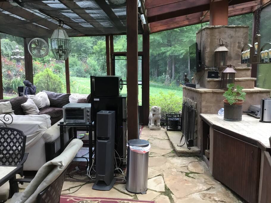 Part of outdoor living space