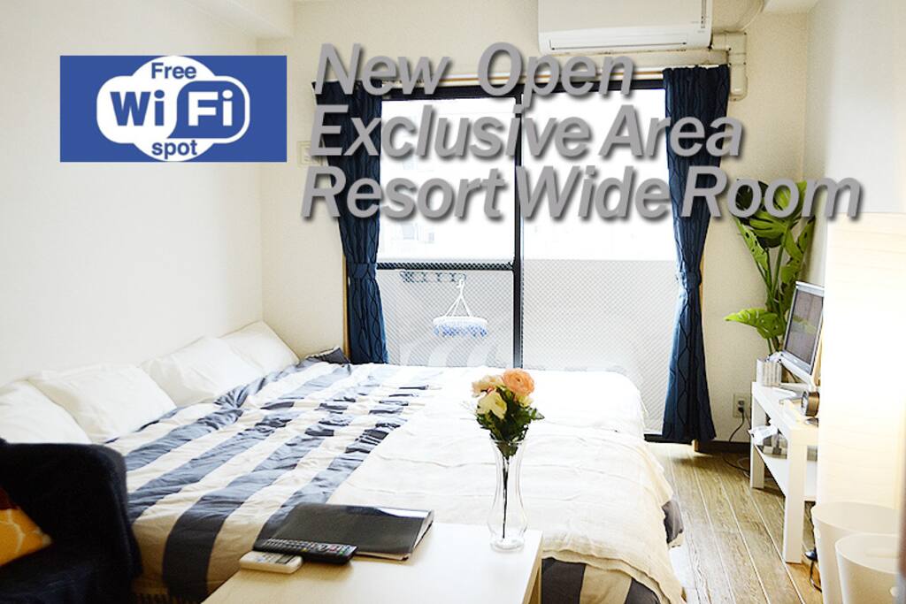 Resort Wide Room
Double Bed x2
Sofa Bed x1
