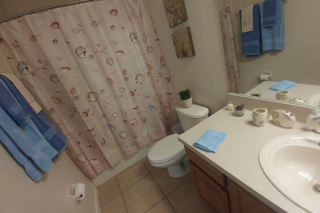 Full Size Bathtub with Towels