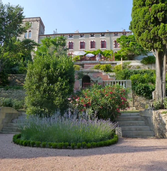 Gardens and house
