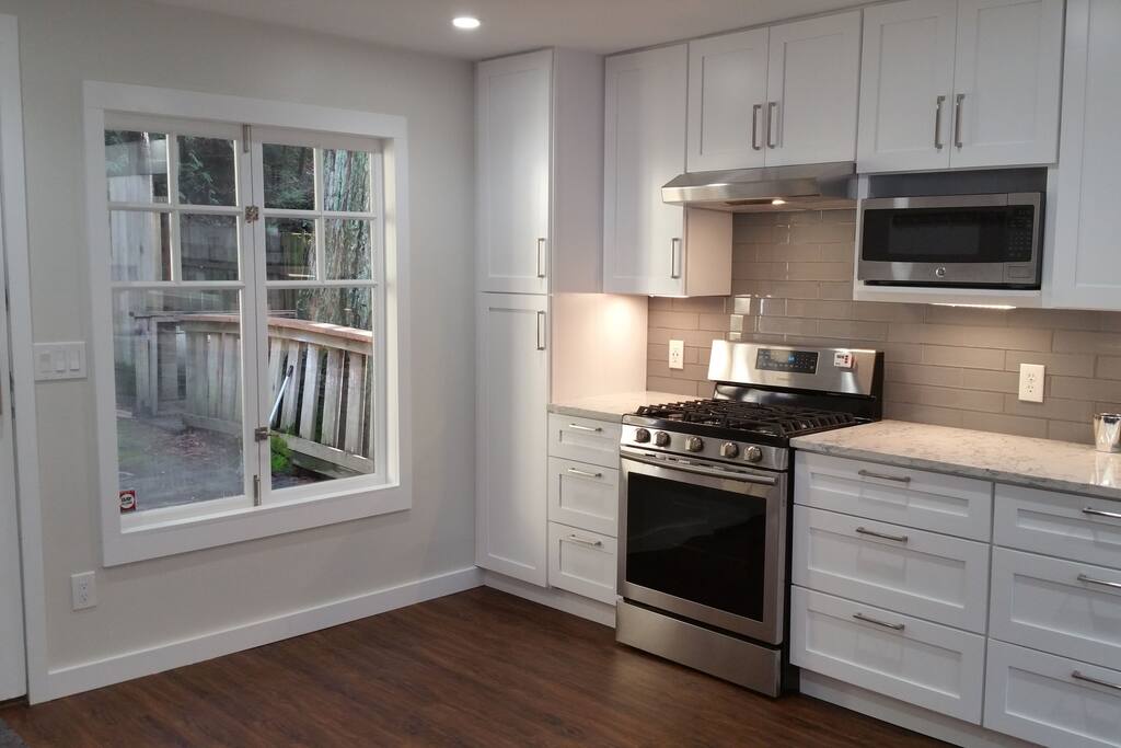 All new stainless steel appliances