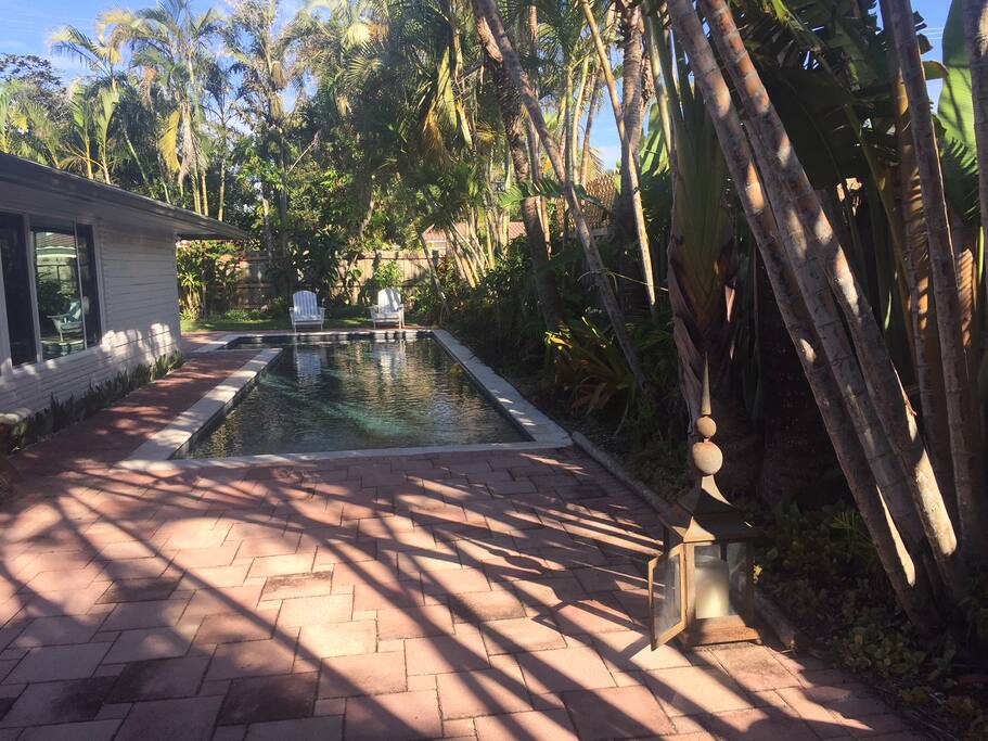 Imagine swimming in the beautiful large lap pool and enjoy the tropical scenery
