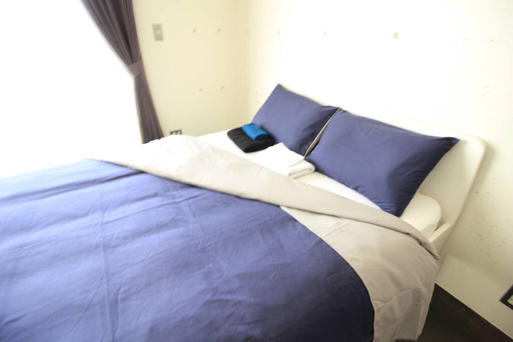 Bed room1 with a Double Size bed!! AC of course.