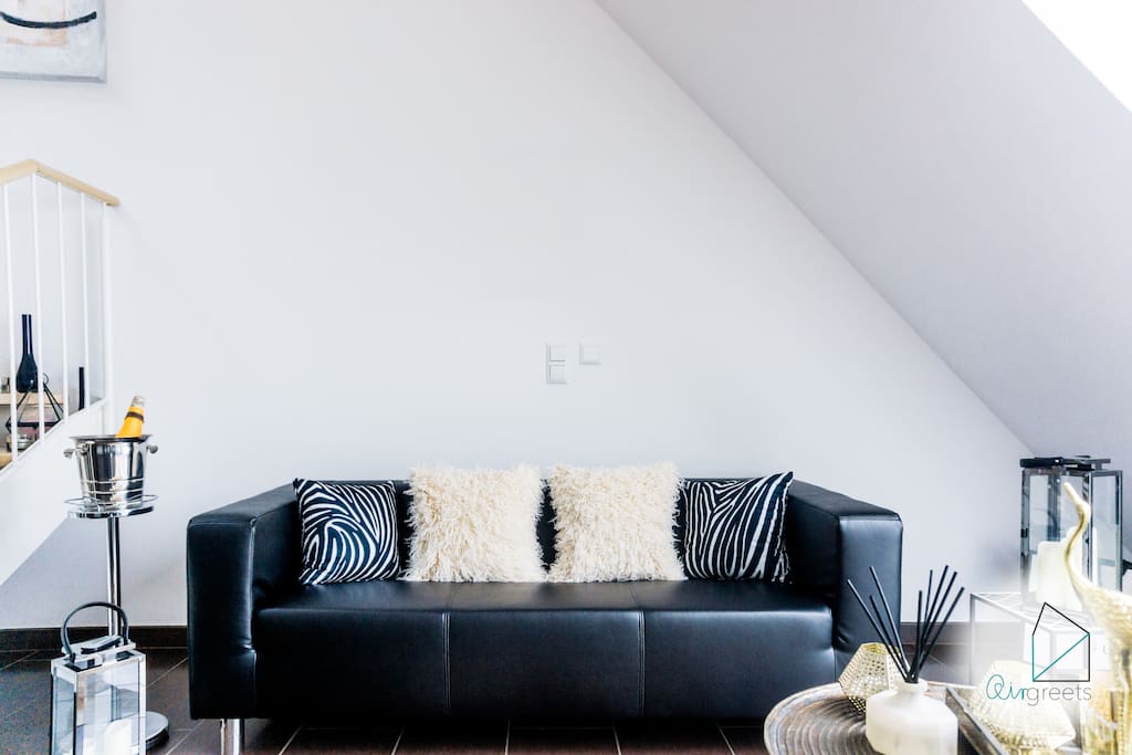 The sofa is comfy