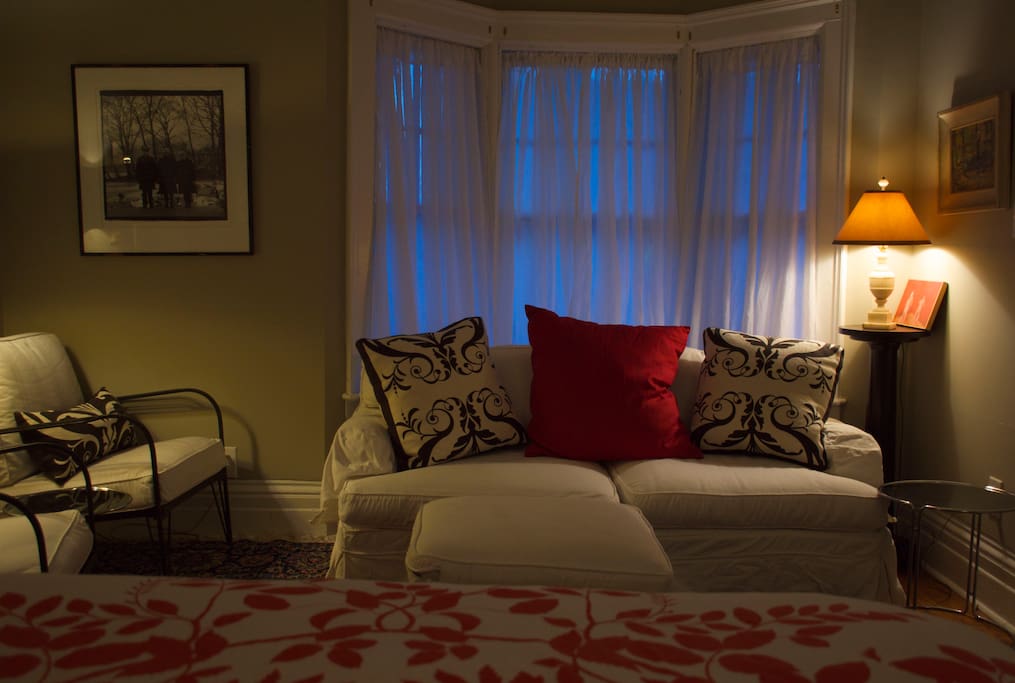 Sitting area in bedroom