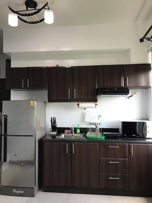 The kitchen with tools to cater to your basic cooking needs