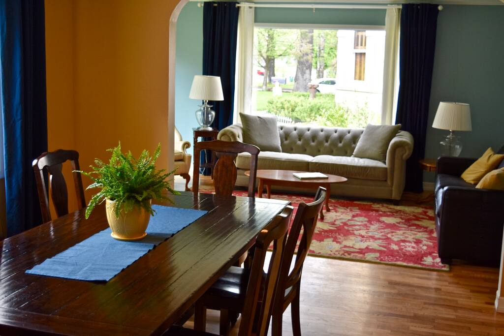 This custom Pottery Barn dining table seats up to 12!