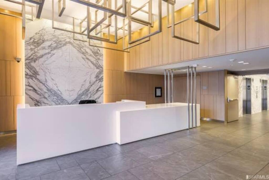 Lobby with reception staff