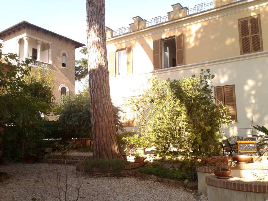 The private garden and house