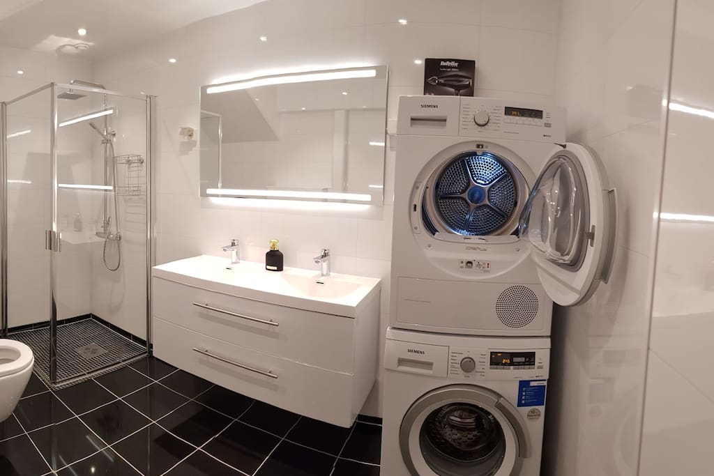 My New bathroom may 2017, new washing machine and tumble dryer.