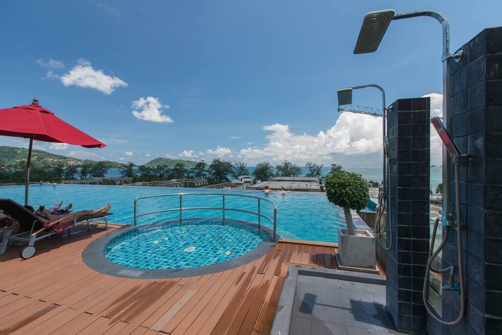 Rooftop and swimming pool area