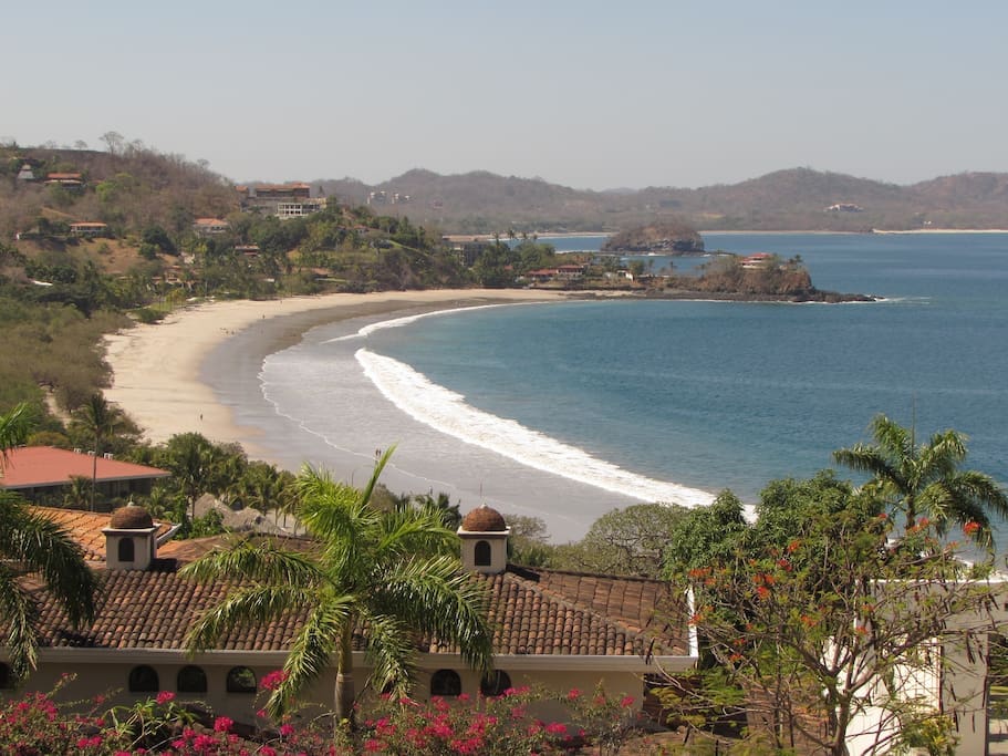 Another elevated view, looking from the other end of Playa Flamingo.