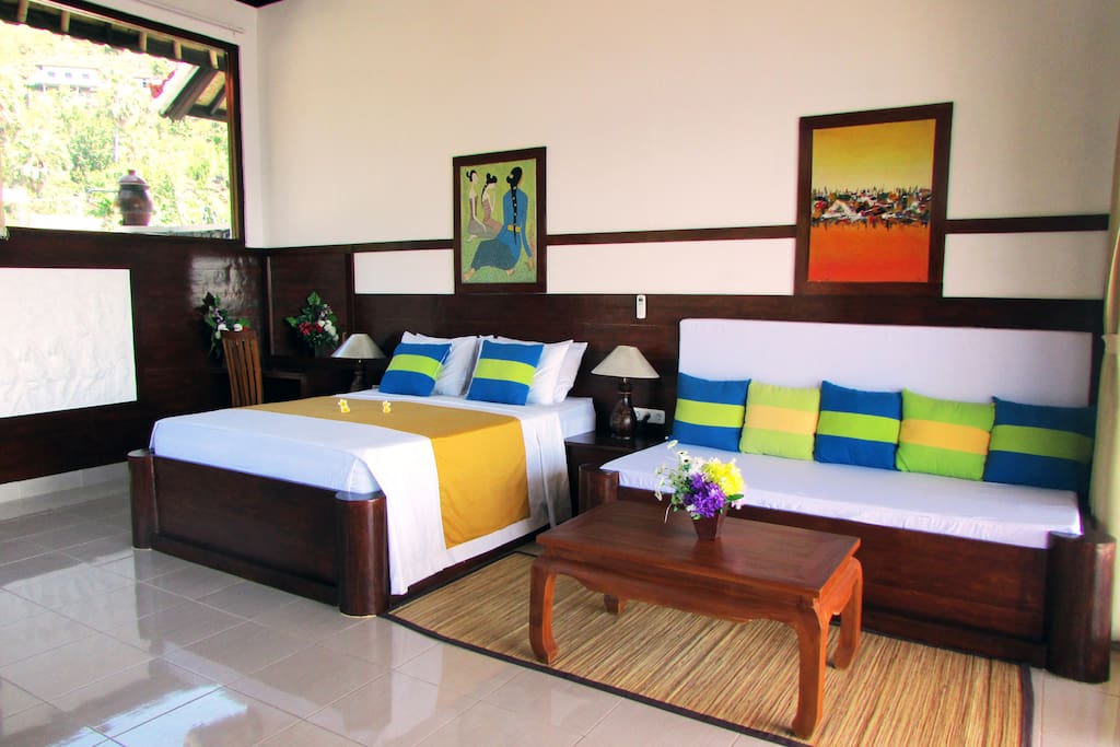 Bed and sofa