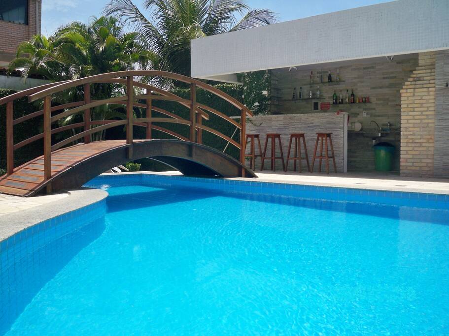 Piscina-Espaço churrasqueira