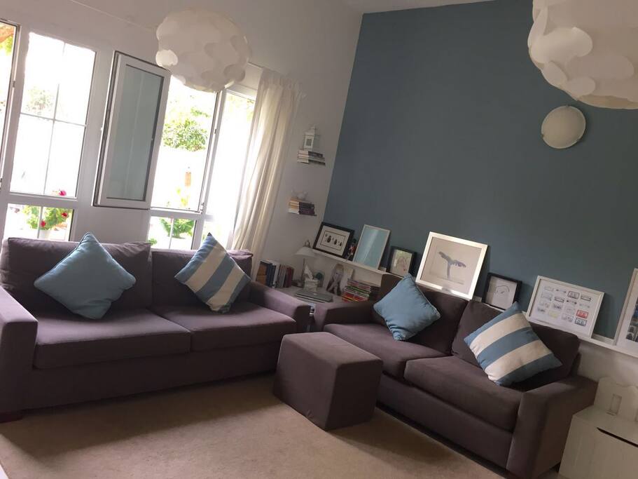 Lounge looks out to garden.