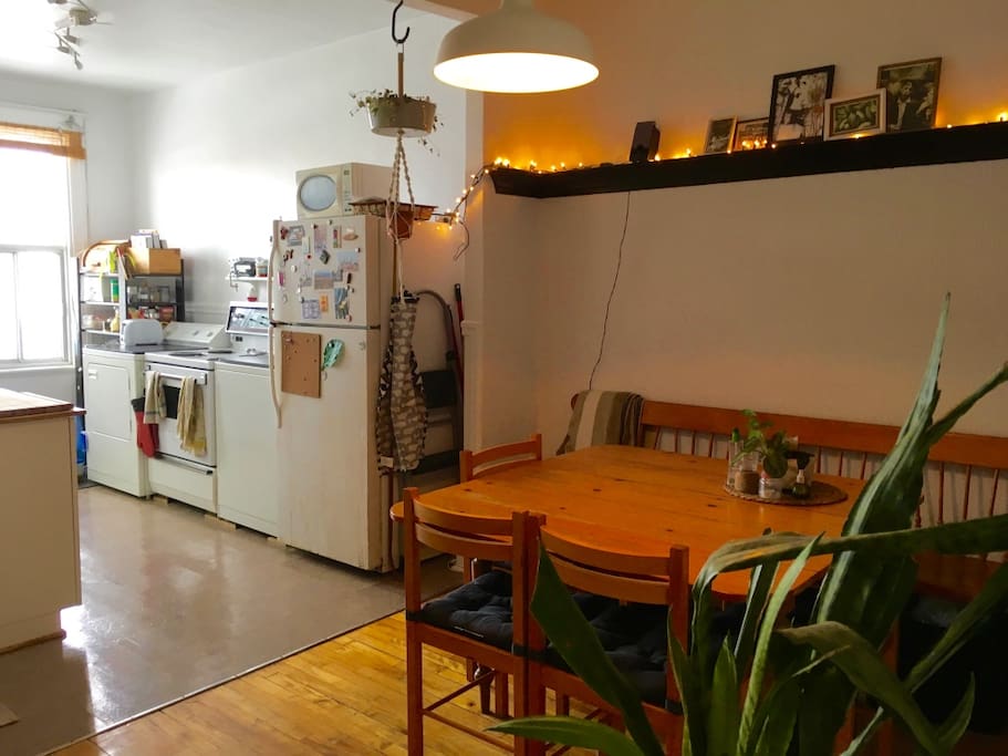 Dining room open to the kitchen