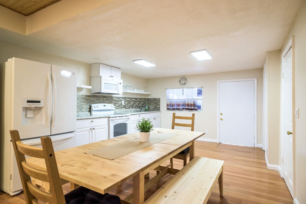 Dinning room and open kitchen.