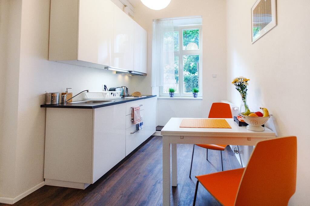 Kitchen with dining table
