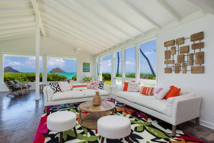 Lanikai Oceanside 4 BD: Amazing Views,Yard & AC gallery image 2