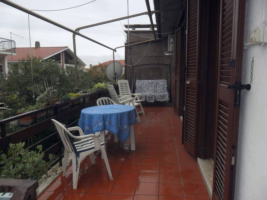 The front terrace