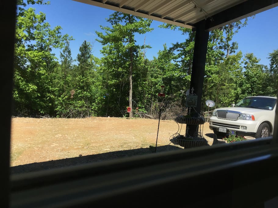 Front view to parking area.