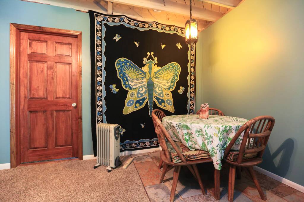 nook with table for eating or computer use
