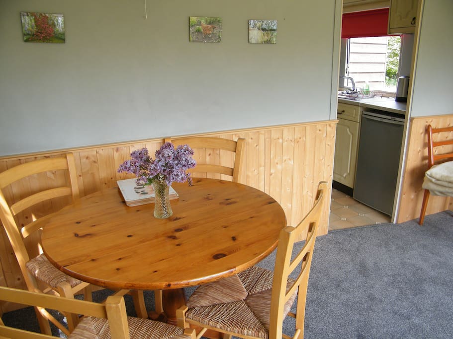 The dining/living area