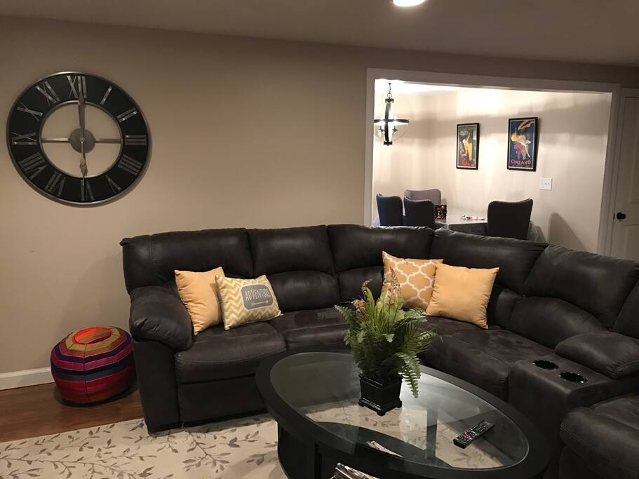 Open concept living room and kitchen/dining
