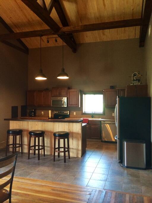 Full Kitchen when anything you would need for cooking a meal.