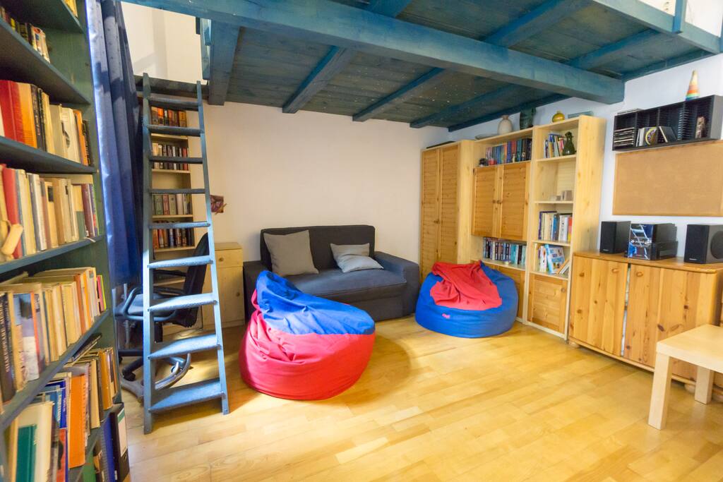lounge area under the mezzanine