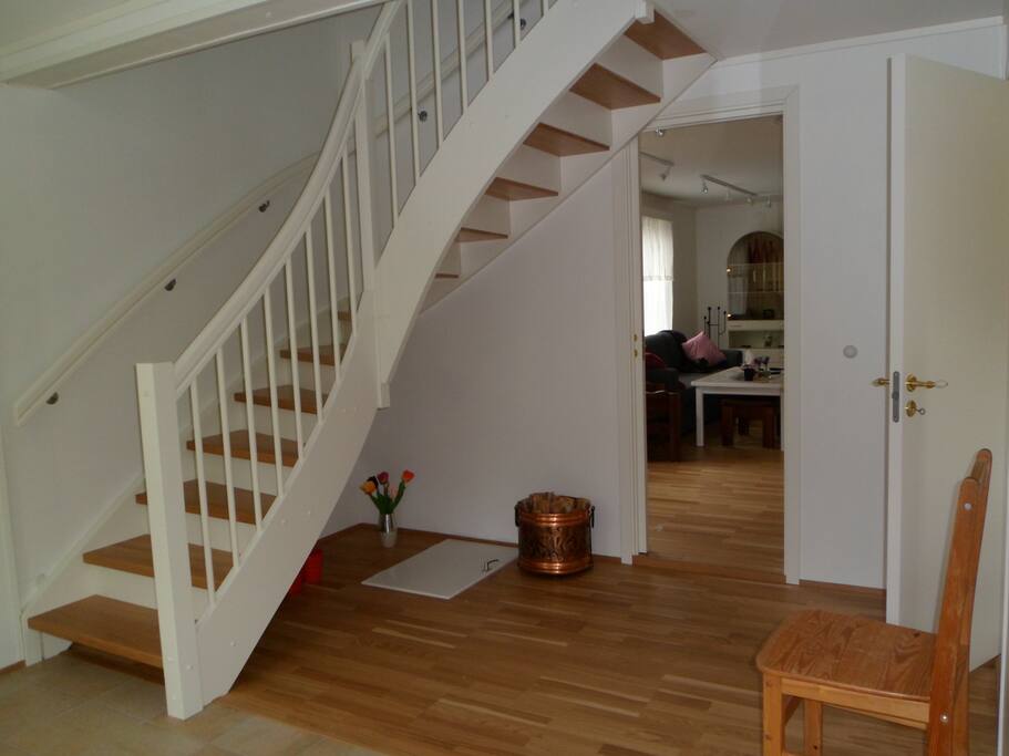 Going upstairs to the bedroom