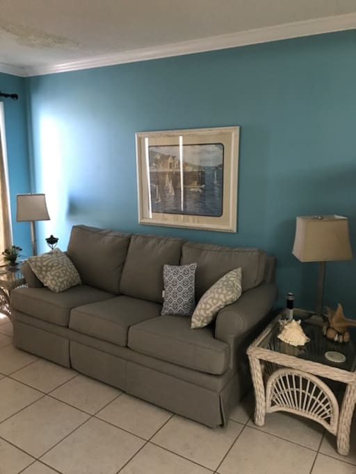 Comfortable sofa with sleeper