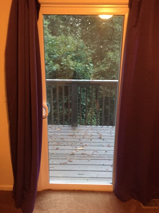 Sliding glass door to deck
