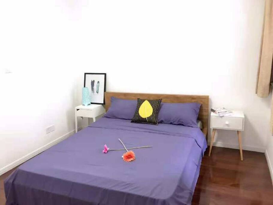 Room, there are 2 closet on the other side of the room(near the door, this photo is shot from the door) 臥室,拍攝者旁邊還有兩個落地是衣櫃