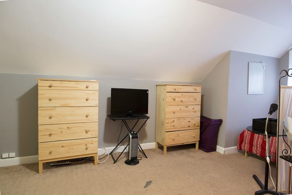Each guest has separate dresser and laundry basket