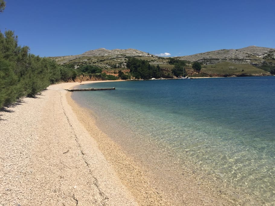 The beach in Smokvica - very private even in the high season