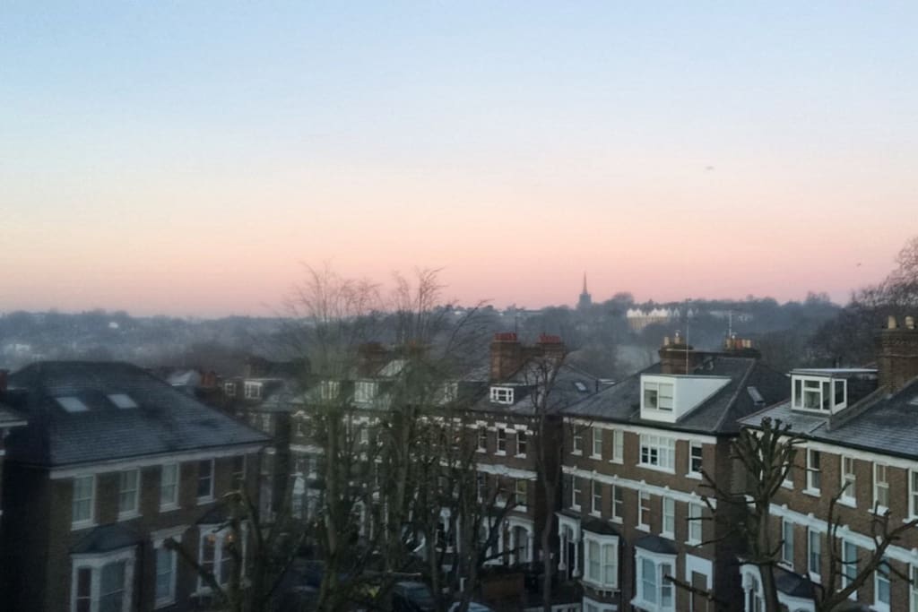 Our view from the kitchen in the evening