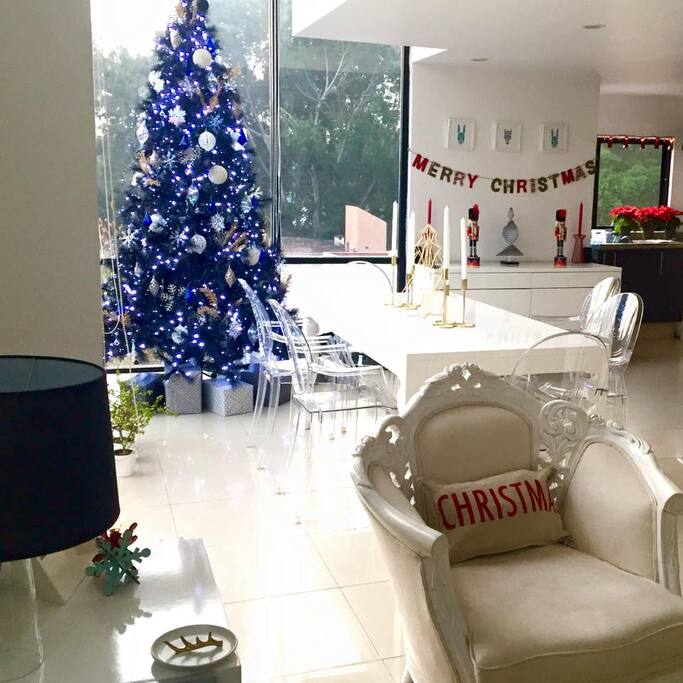 living room on Xmas