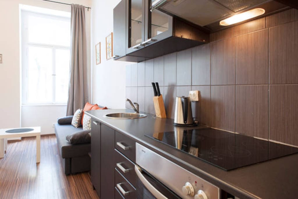 Cozy studio with fully equipped kitchen