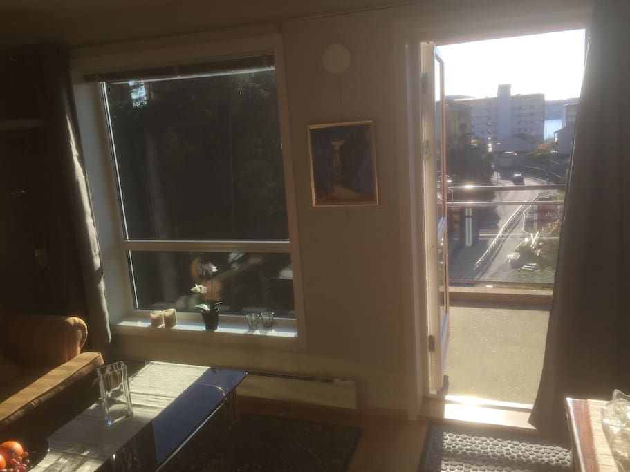 The sunlight flowing into the apartment, one step and You are outside at the balcony
