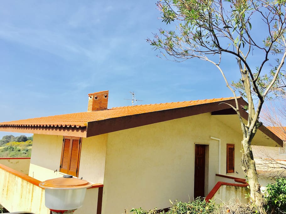 balcone della villetta