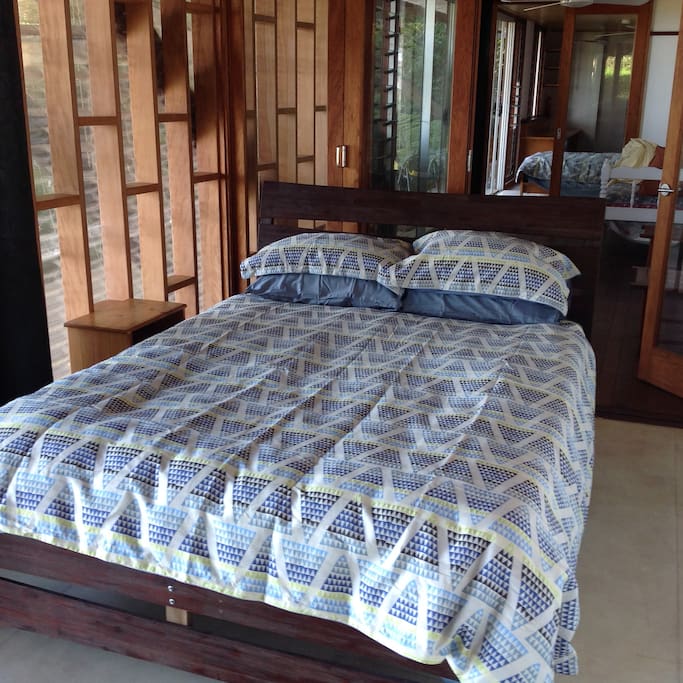 All bedrooms have direct access to garden and forest