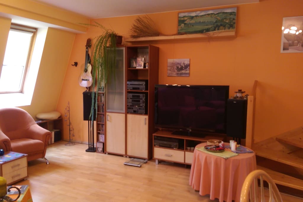 You can watch TV or play guitar